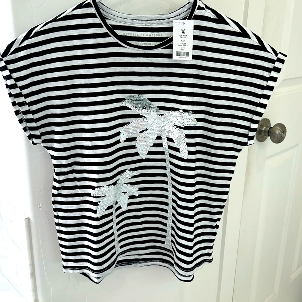 Girls capped sleeve shirt